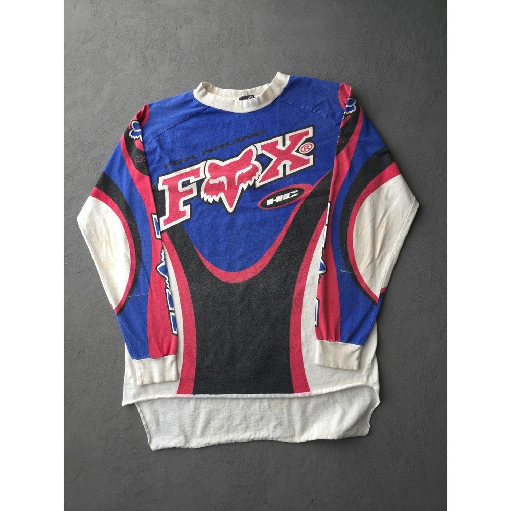Vintage 1990s Fox Racing Motocross Long Sleeve Graphic T-shirt L USA Made